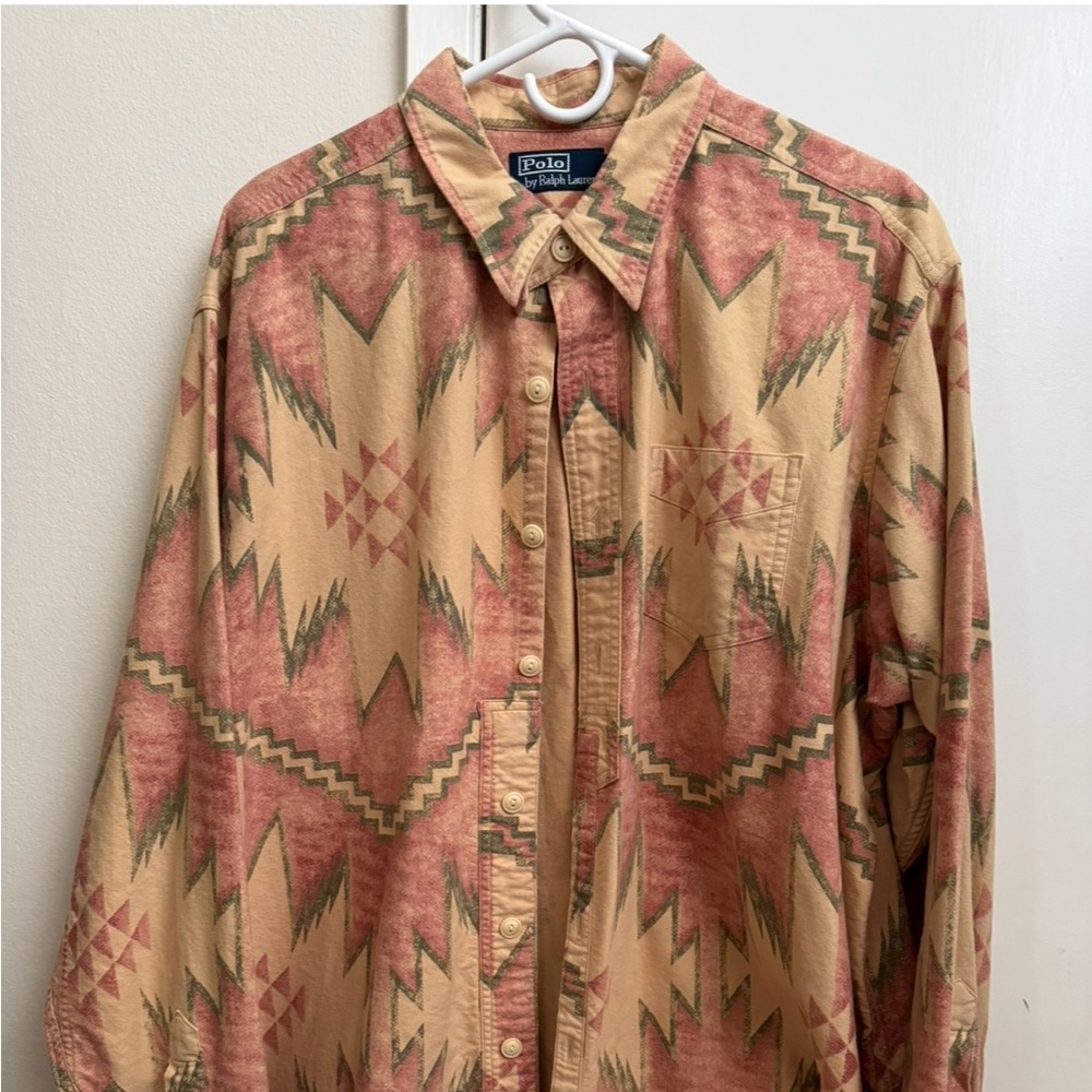 Polo by Ralph Lauren Men’s Aztec Navajo button up Shirt XL